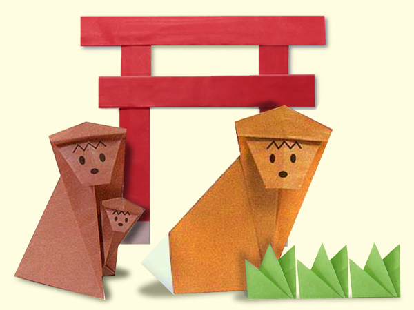 折り紙 サル