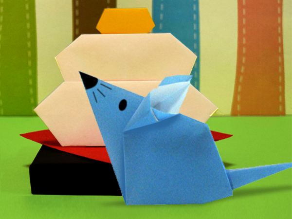 折り紙 ネズミ2