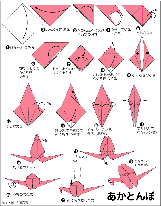 折り図 あかとんぼ の折り図 おりがみくらぶ