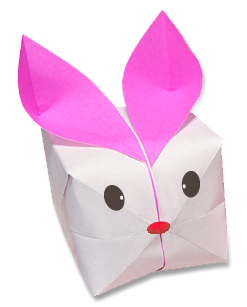 折り紙 風船ウサギ