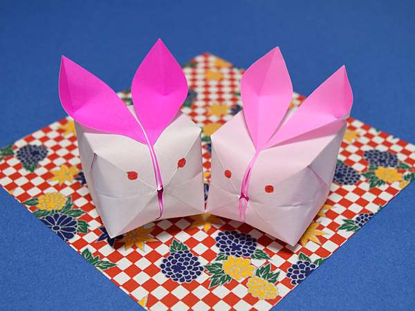 折り紙 風船ウサギ