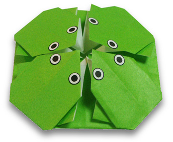 折り紙 4匹のカエル