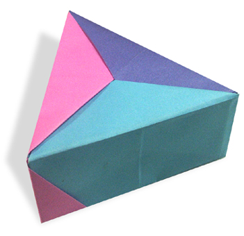 折り紙 二色正三角錐